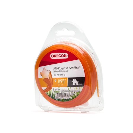 Oregon Trimmer Line, All-Purpose Starline, Star Shape, 50 feet, .095 Diameter Line 619768